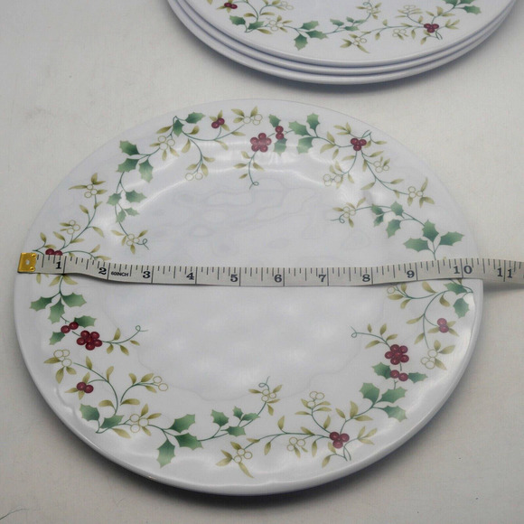 NEW Set Of 4 Pfaltzgraff Melamine Winterberry Dinner Plates 10.25 Inches - Picture 3 of 7